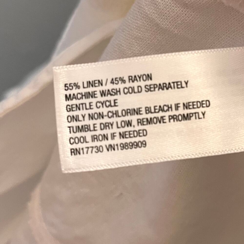 Universal Thread Linen Button White Mini Dress Xs… - image 7